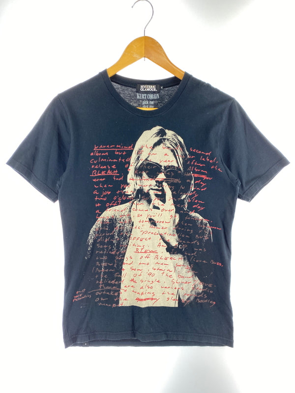 【中古品】【メンズ】 HYSTERIC GLAMOUR ヒステリックグラマー 0211CT10 KURT COBAIN TEE カートコバーンティーシャツ Tシャツ トップス 140-260805-zi-03-min サイズ：S カラー：ブラック 万代Net店
