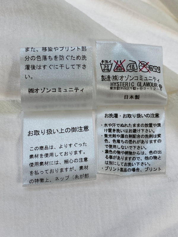【現状渡し品】【メンズ】 HYSTERIC GLAMOUR ヒステリックグラマー 0513CT03 KEITH RICHARDS TEE キースリチャーズティー Tシャツ トップス 140-260805-zi-02-min サイズ：F カラー：ホワイト 万代Net店