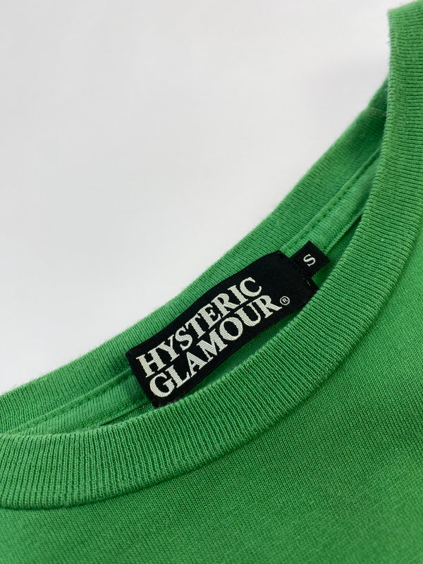 【中古品】【メンズ】 HYSTERIC GLAMOUR ヒステリックグラマー 0211CT03 KURT COBAIN TEE カートコバーン Tシャツ トップス 140-260805-zi-01-min サイズ：S カラー：グリーン 万代Net店