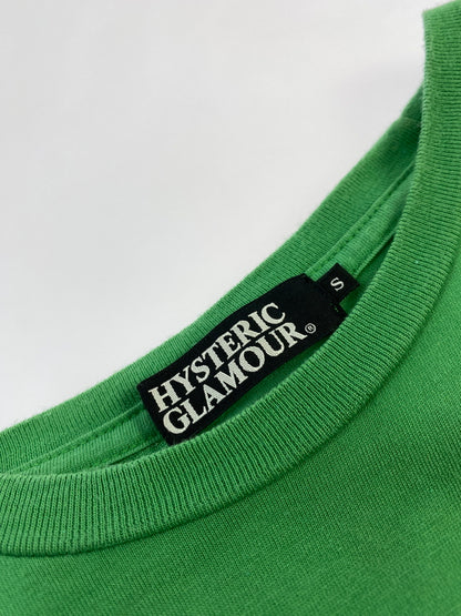 【中古品】【メンズ】 HYSTERIC GLAMOUR ヒステリックグラマー 0211CT03 KURT COBAIN TEE カートコバーン Tシャツ トップス 140-260805-zi-01-min サイズ：S カラー：グリーン 万代Net店