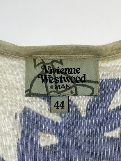 【現状渡し品】【メンズ】 VIVIENNE WESTWOOD ヴィヴィアンウエストウッド VW-M1-88062 落書き柄 TEE Tシャツ トップス 141-260805-zi-09-min サイズ：44 万代Net店