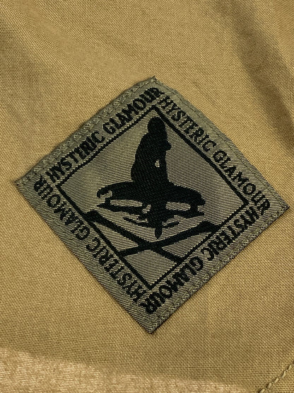 【中古品】【メンズ】 HYSTERIC GLAMOUR ヒステリックグラマー 0222AH02 MILITARY SHIRT ミリタリーシャツ 140-260805-zi-05-min サイズ：S カラー：ライトブラウン 万代Net店