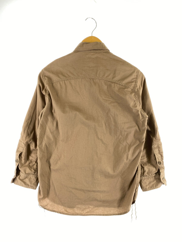 【中古品】【メンズ】 HYSTERIC GLAMOUR ヒステリックグラマー 0222AH02 MILITARY SHIRT ミリタリーシャツ 140-260805-zi-05-min サイズ：S カラー：ライトブラウン 万代Net店