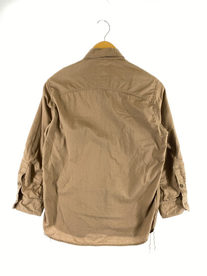【中古品】【メンズ】 HYSTERIC GLAMOUR ヒステリックグラマー 0222AH02 MILITARY SHIRT ミリタリーシャツ 140-260805-zi-05-min サイズ：S カラー：ライトブラウン 万代Net店