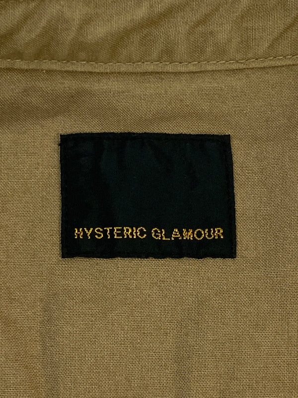 【中古品】【メンズ】 HYSTERIC GLAMOUR ヒステリックグラマー 0222AH02 MILITARY SHIRT ミリタリーシャツ 140-260805-zi-05-min サイズ：S カラー：ライトブラウン 万代Net店