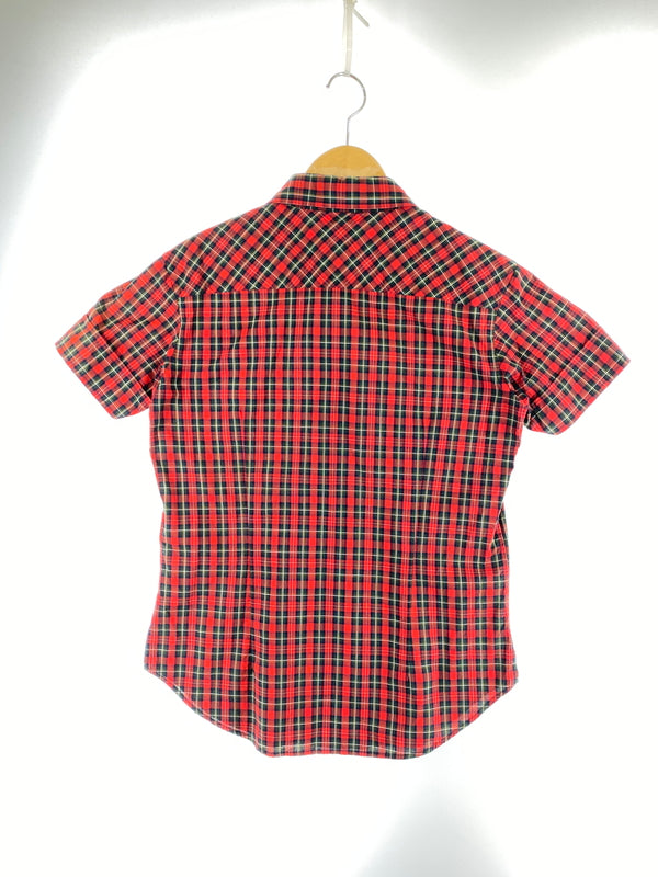 【中古品】【メンズ】 VIVIENNE WESTWOOD ヴィヴィアンウエストウッド VW-WR-82043 CHECK S S SHIRT シャツ 141-260805-zi-10-min サイズ：44 カラー：レッド/グリーン 万代Net店