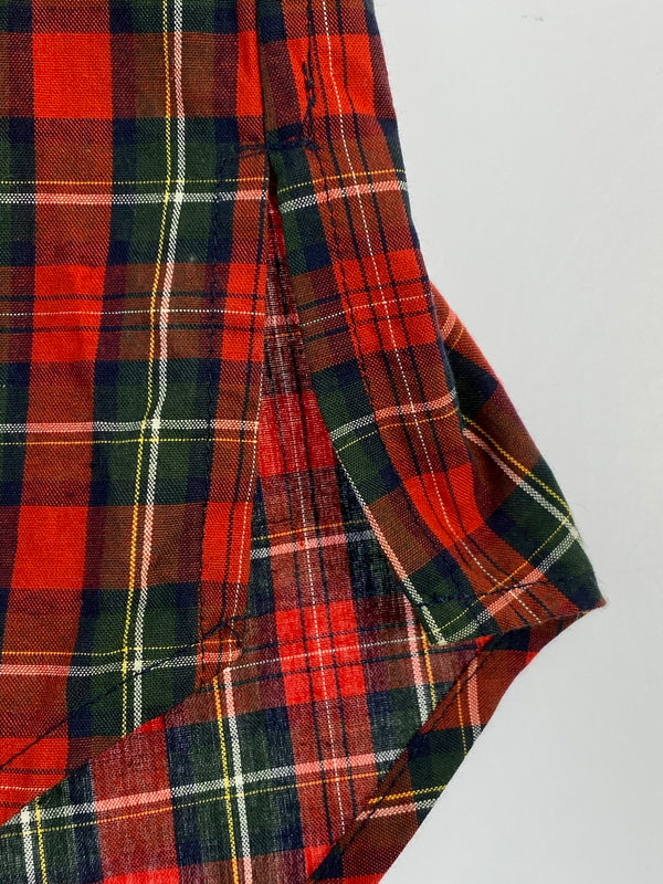 【中古品】【メンズ】 VIVIENNE WESTWOOD ヴィヴィアンウエストウッド VW-WR-82043 CHECK S S SHIRT シャツ 141-260805-zi-10-min サイズ：44 カラー：レッド/グリーン 万代Net店