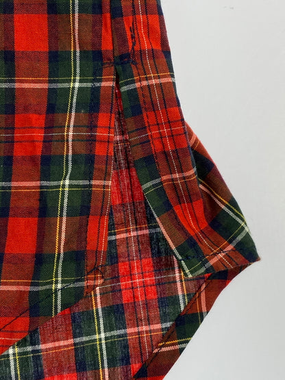 【中古品】【メンズ】 VIVIENNE WESTWOOD ヴィヴィアンウエストウッド VW-WR-82043 CHECK S S SHIRT シャツ 141-260805-zi-10-min サイズ：44 カラー：レッド/グリーン 万代Net店