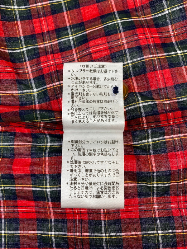 【中古品】【メンズ】 VIVIENNE WESTWOOD ヴィヴィアンウエストウッド VW-WR-82043 CHECK S S SHIRT シャツ 141-260805-zi-10-min サイズ：44 カラー：レッド/グリーン 万代Net店