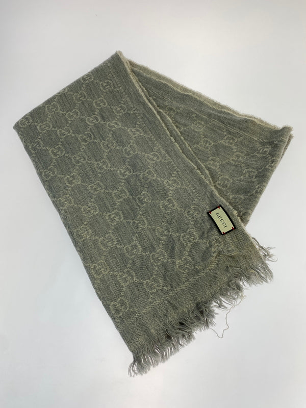 【中古品】【レディース】 GUCCI グッチ GGストール モノグラム マフラー 183-260809-em-22-min カラー：グレー系 万代Net店