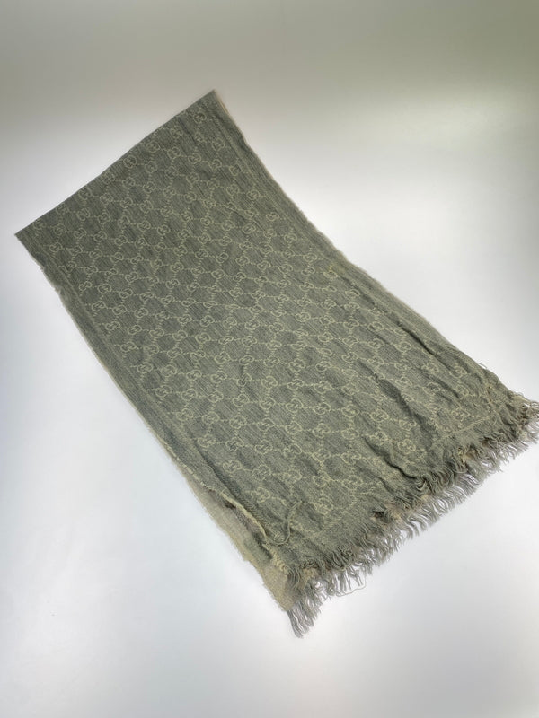 【中古品】【レディース】 GUCCI グッチ GGストール モノグラム マフラー 183-260809-em-22-min カラー：グレー系 万代Net店