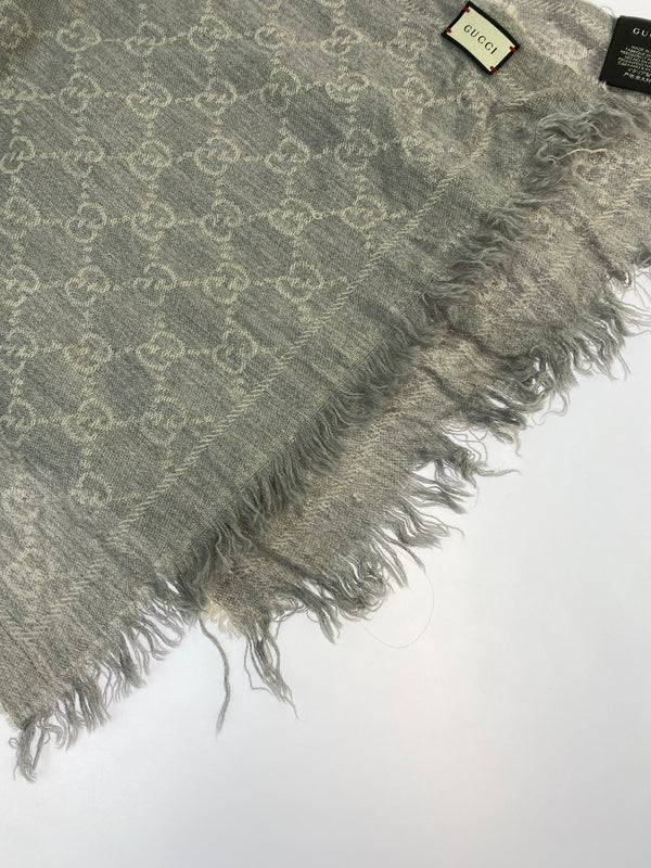 【中古品】【レディース】 GUCCI グッチ GGストール モノグラム マフラー 183-260809-em-22-min カラー：グレー系 万代Net店