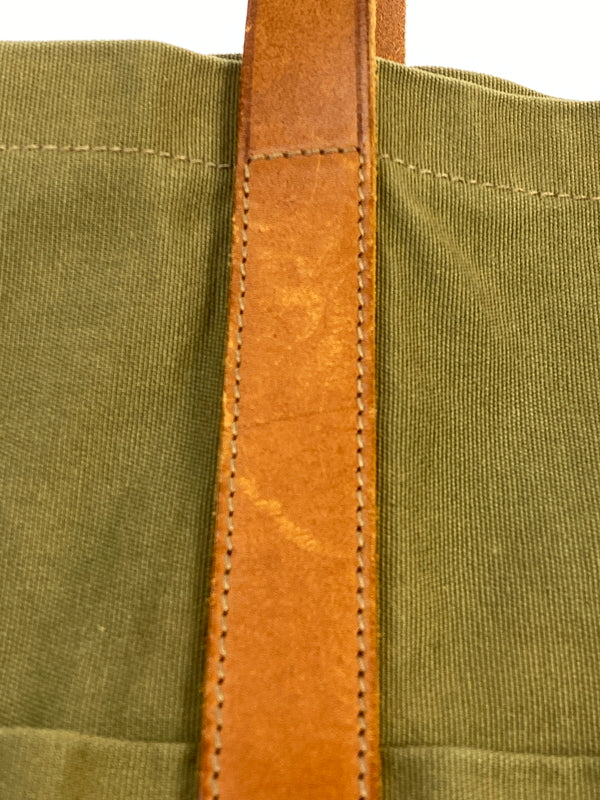【中古品】【メンズ/レディース】 IL BISONTE イルビゾンテ トートバッグ 180-260805-zi-34-min カラー：グリーンカーキ 万代Net店