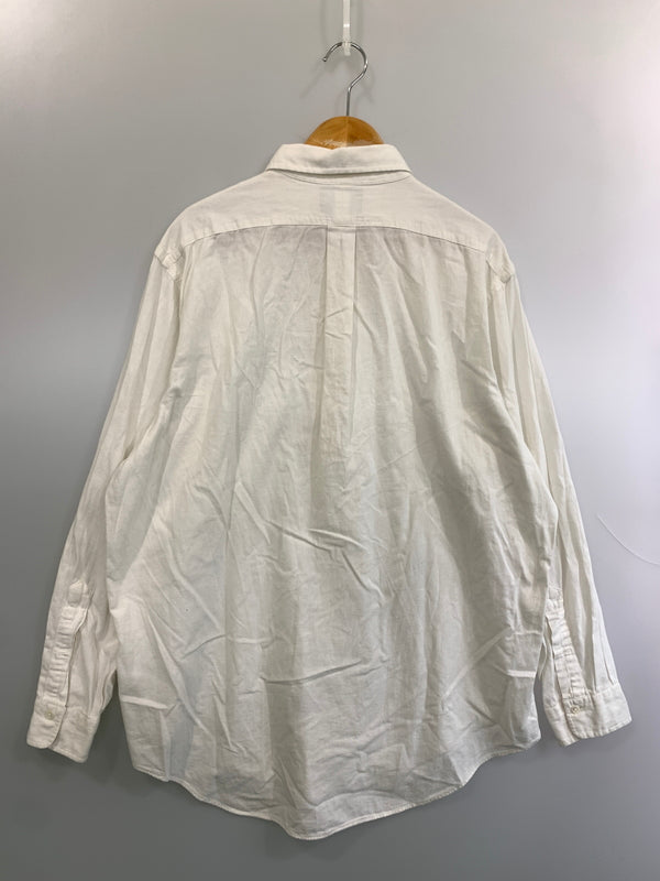 【中古品】【メンズ】 POLO COUNTRY ポロ カントリー 90'S BD SHIRT 90年代 長袖 ロングスリーブ ヴィンテージ 146-260804-hu-59-min サイズ：XL カラー：ホワイト 万代Net店