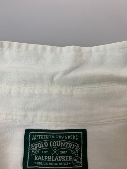 【中古品】【メンズ】 POLO COUNTRY ポロ カントリー 90'S BD SHIRT 90年代 長袖 ロングスリーブ ヴィンテージ 146-260804-hu-59-min サイズ：XL カラー：ホワイト 万代Net店