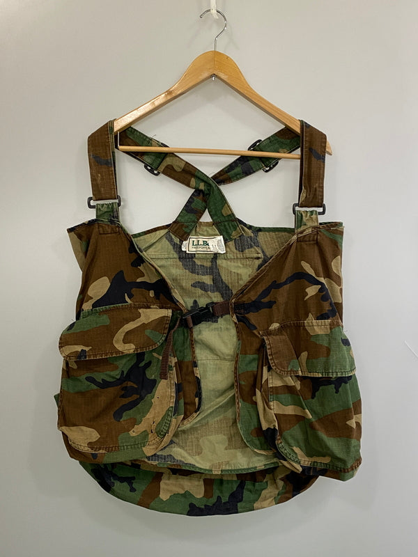 【現状渡し品】【メンズ】 L.L.BEAN エルエルビーン WOODLAND CAMO HUNTING VEST ウッドランド カモ ハンティング ベスト 袖なし 上着 アウター 146-260804-hu-02-min サイズ：L カラー：グリーン/ブラウン（カモ柄） 万代Net店