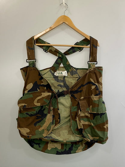 【現状渡し品】【メンズ】 L.L.BEAN エルエルビーン WOODLAND CAMO HUNTING VEST ウッドランド カモ ハンティング ベスト 袖なし 上着 アウター 146-260804-hu-02-min サイズ：L カラー：グリーン/ブラウン（カモ柄） 万代Net店