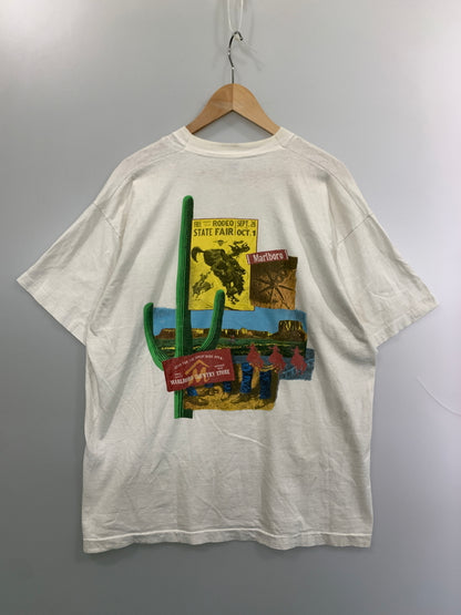 【中古品】【メンズ】 MARLBORO マールボロ マルボロ CACTUS RODEO COUNTRY STORE TEE ロデオ カントリー ストア ティー 半袖 ティーシャツ Ｔシャツ ショートスリーブ 146-260804-hu-55-min サイズ：XL カラー：ホワイト 万代Net店