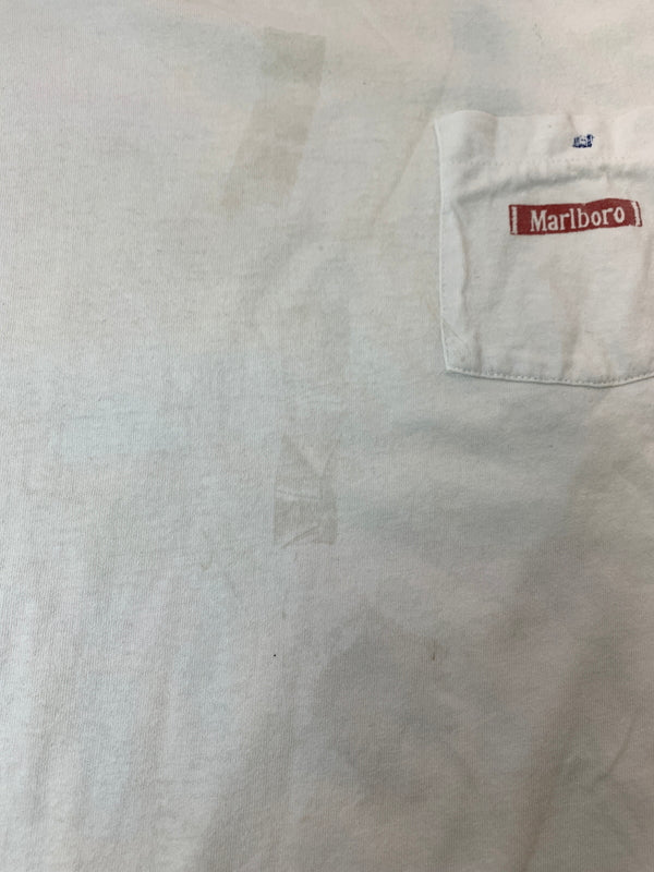 【中古品】【メンズ】 MARLBORO マールボロ マルボロ CACTUS RODEO COUNTRY STORE TEE ロデオ カントリー ストア ティー 半袖 ティーシャツ Ｔシャツ ショートスリーブ 146-260804-hu-55-min サイズ：XL カラー：ホワイト 万代Net店