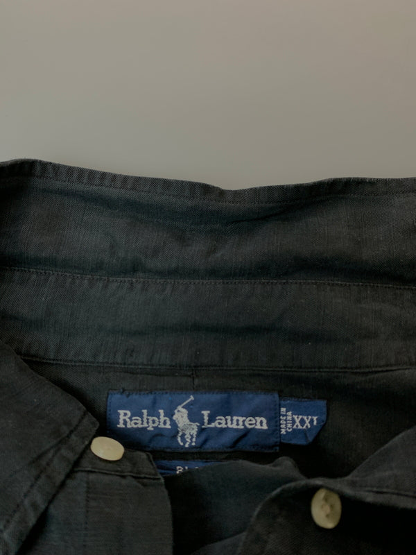 【中古品】【メンズ】 RALPH LAUREN ラルフローレン BLAKE BD SHIRT ブレイク ビーディー シャツ 長袖 ロングスリーブ 146-260804-hu-58-min サイズ：XXL カラー：ブラック 万代Net店