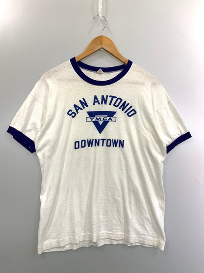 【中古品】【メンズ】 CHAMPION チャンピオン 60'S RINGER TEE 60年代 リンガー ティー 半袖 Ｔシャツ ティーシャツ ショートスリーブ 146-260804-hu-53-min サイズ：XL カラー：ホワイト/パープル 万代Net店