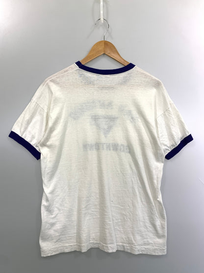 【中古品】【メンズ】 CHAMPION チャンピオン 60'S RINGER TEE 60年代 リンガー ティー 半袖 Ｔシャツ ティーシャツ ショートスリーブ 146-260804-hu-53-min サイズ：XL カラー：ホワイト/パープル 万代Net店