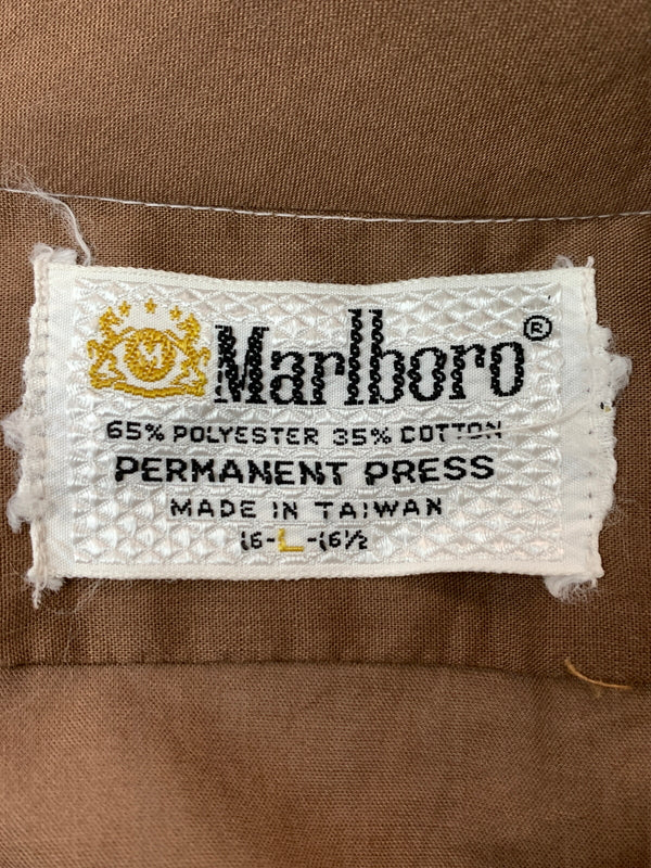 【中古品】【メンズ】 MARLBORO マールボロ マルボロ S S SHIRT 半袖 ショートスリーブ シャツ 146-260804-hu-52-min サイズ：L カラー：ブラウン 万代Net店