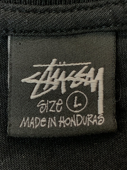 【中古品】【メンズ】 STUSSY ステューシー LOGO PRINT TEE ロゴ プリント ティー 半袖 Ｔシャツ ティーシャツ ショートスリーブ 142-260804-hu-54-min サイズ：L カラー：ブラック 万代Net店
