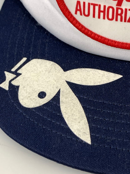 【中古品】【メンズ/レディース】 SUPREME シュプリーム × PLAYBOY プレイボーイ MESH BACK 5-PANEL CAP メッシュ バック 5パネル キャップ 帽子 ベースボールキャップ 185-260817-em-16-min カラー：ネイビー/ホワイト 万代Net店