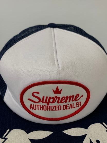 【中古品】【メンズ/レディース】 SUPREME シュプリーム × PLAYBOY プレイボーイ MESH BACK 5-PANEL CAP メッシュ バック 5パネル キャップ 帽子 ベースボールキャップ 185-260817-em-16-min カラー：ネイビー/ホワイト 万代Net店
