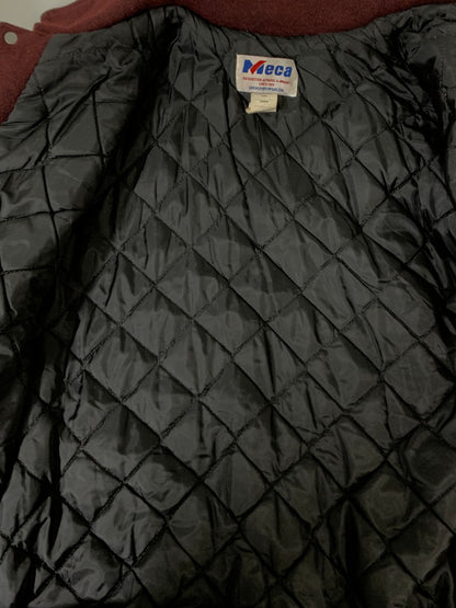 【中古品】【メンズ】 MECA SPORTSWEAR メカスポーツウェア WOOL STADIUM JACKET ウール スタジアム ジャケット スタジャン 上着 146-260811-hu-19-min サイズ：L カラー：グレー/ボルドー 万代Net店