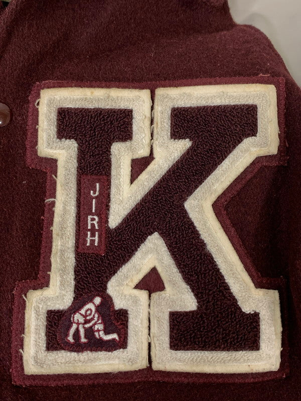 【中古品】【メンズ】 MECA SPORTSWEAR メカスポーツウェア WOOL STADIUM JACKET ウール スタジアム ジャケット スタジャン 上着 146-260811-hu-19-min サイズ：L カラー：グレー/ボルドー 万代Net店