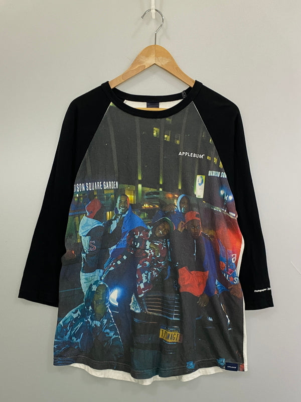 【中古品】【メンズ】 APPLEBUM×JONAH SCHWARTZ アップルバム ジョナ シュワルツ PRINT TEE ポイント ティー ティーシャツ 142-260804-hu-17-min サイズ：L カラー：ブラック/ホワイト 万代Net店