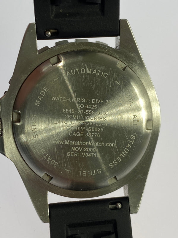 【中古品】【メンズ】 MARATHON マラソン GSAR AUTOMATIC DIVERS 300M ジーサー オートマティック ダイバーズ 腕時計 195-260806-yn-18-min カラー：ブラック 万代Net店