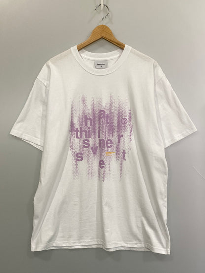 【中古品】【メンズ】 THIHISNEVERTHAT ディスイズネバーザット BRUSHED PAINT TEE ブラッシュド ペイント ティー TN261TTSST06 半袖 Tシャツ ショートスリーブ ティーYシャツ 140-260804-hu-18-min サイズ：XL カラー：ホワイト 万代Net店