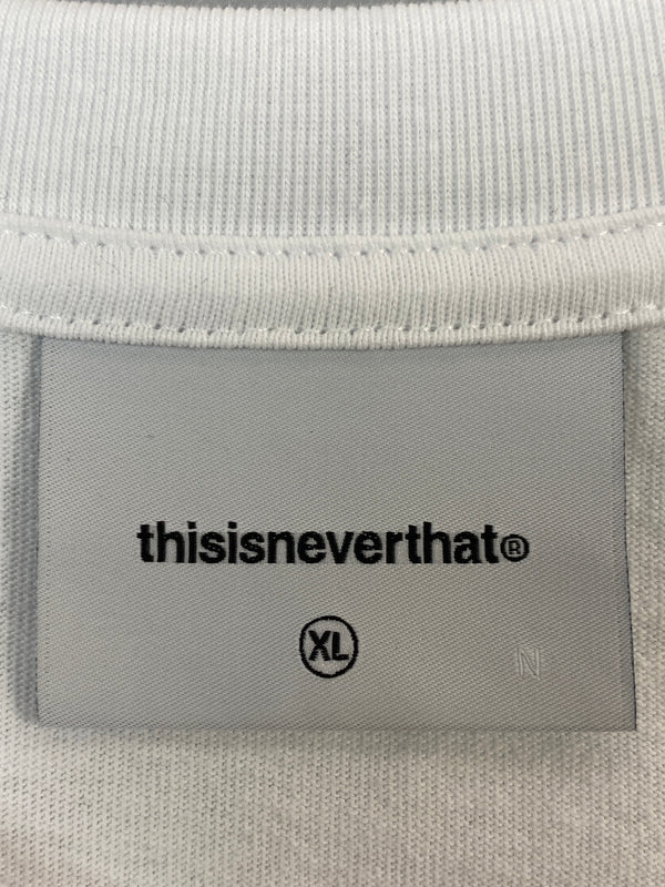 【中古品】【メンズ】 THIHISNEVERTHAT ディスイズネバーザット BRUSHED PAINT TEE ブラッシュド ペイント ティー TN261TTSST06 半袖 Tシャツ ショートスリーブ ティーYシャツ 140-260804-hu-18-min サイズ：XL カラー：ホワイト 万代Net店