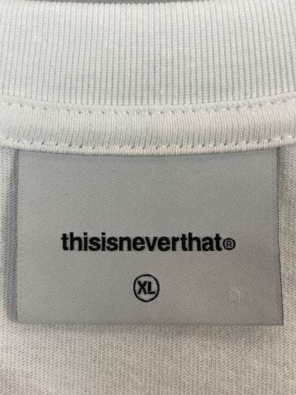 【中古品】【メンズ】 THIHISNEVERTHAT ディスイズネバーザット BRUSHED PAINT TEE ブラッシュド ペイント ティー TN261TTSST06 半袖 Tシャツ ショートスリーブ ティーYシャツ 140-260804-hu-18-min サイズ：XL カラー：ホワイト 万代Net店