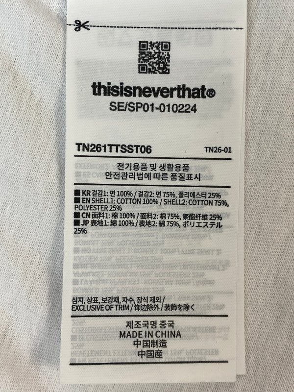 【中古品】【メンズ】 THIHISNEVERTHAT ディスイズネバーザット BRUSHED PAINT TEE ブラッシュド ペイント ティー TN261TTSST06 半袖 Tシャツ ショートスリーブ ティーYシャツ 140-260804-hu-18-min サイズ：XL カラー：ホワイト 万代Net店
