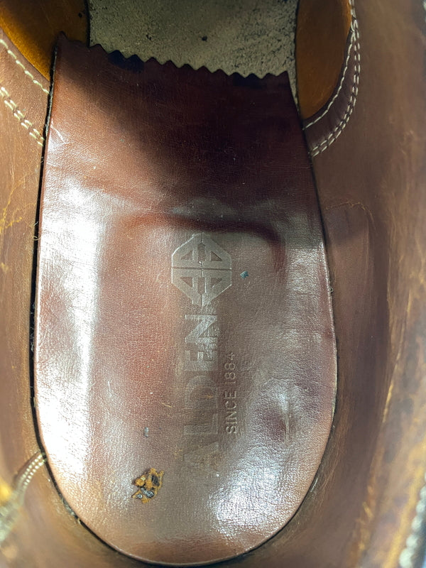 【現状渡し品】【メンズ】 ALDEN オールデン 921 BROWN STRAIGHT TIP DRESS SHOES ストレート チップ ドレス シューズ 164-260805-zi-24-min サイズ：10 カラー：ブラウン 万代Net店
