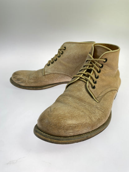 【現状渡し品】【メンズ】 ALFREDOBANNISTER アルフレッドバニスター チャッカブーツ 靴 165-260805-zi-27-min サイズ：43 カラー：ベージュ 万代Net店