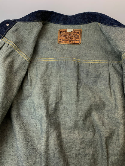 【中古品】【メンズ】 BUZZ RICKSON'S バズリクソンズ WORLD WAR II DENIM BLOUSE BR16041 大戦モデル デニムブラウズ ジャケット アウター 145-260804-yn-41-min サイズ：40 カラー：インディゴ 万代Net店