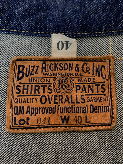 【中古品】【メンズ】 BUZZ RICKSON'S バズリクソンズ WORLD WAR II DENIM BLOUSE BR16041 大戦モデル デニムブラウズ ジャケット アウター 145-260804-yn-41-min サイズ：40 カラー：インディゴ 万代Net店