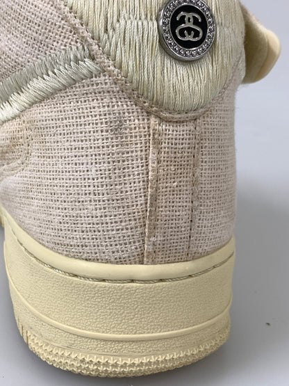 【現状渡し品】【メンズ】 NIKE ナイキ AIR FORCE 1 07 MID SP STUSSY DJ7841-200 エア フォース 1 ミッド スペシャル ステューシー スニーカー 靴 160-260804-yn-25-min サイズ：29.5cm US11.5 カラー：FOSSIL/FOSSIL-FOSSIL 万代Net店