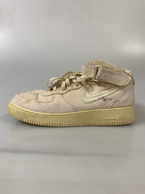 【現状渡し品】【メンズ】 NIKE ナイキ AIR FORCE 1 07 MID SP STUSSY DJ7841-200 エア フォース 1 ミッド スペシャル ステューシー スニーカー 靴 160-260804-yn-25-min サイズ：29.5cm US11.5 カラー：FOSSIL/FOSSIL-FOSSIL 万代Net店