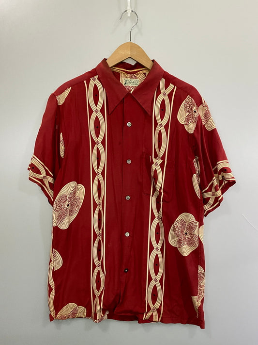 【現状渡し品】【メンズ】 SUNSURF サンサーフ 90'S RAYON ALOHA SHIRT レーヨンアロハシャツ 半袖シャツ 145-260813-ta-14-min サイズ：Ｌ カラー：レッド系 万代Net店
