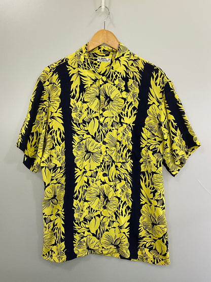 【中古品】【メンズ】 SUNSURF サンサーフ RAYON ALOHA SHIRT レーヨンアロハシャツ M32859 半袖シャツ 145-260813-ta-15-min サイズ：L 16-16 1/2 カラー：イエロー/ブラック 万代Net店