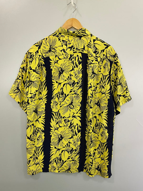 【中古品】【メンズ】 SUNSURF サンサーフ RAYON ALOHA SHIRT レーヨンアロハシャツ M32859 半袖シャツ 145-260813-ta-15-min サイズ：L 16-16 1/2 カラー：イエロー/ブラック 万代Net店