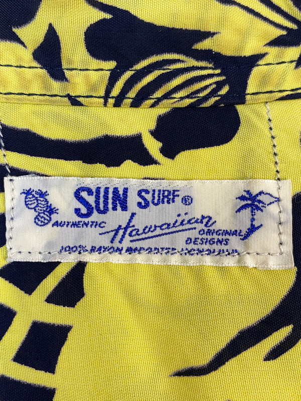 【中古品】【メンズ】 SUNSURF サンサーフ RAYON ALOHA SHIRT レーヨンアロハシャツ M32859 半袖シャツ 145-260813-ta-15-min サイズ：L 16-16 1/2 カラー：イエロー/ブラック 万代Net店