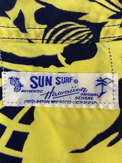 【中古品】【メンズ】 SUNSURF サンサーフ RAYON ALOHA SHIRT レーヨンアロハシャツ M32859 半袖シャツ 145-260813-ta-15-min サイズ：L 16-16 1/2 カラー：イエロー/ブラック 万代Net店