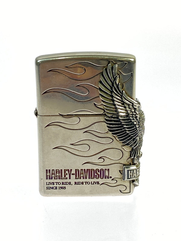 【中古品】【メンズ/レディース】 ZIPPO ジッポ HARLEY-DAVIDSON USA製 25年1月製造 ハーレーダビッドソン オイルライター アメリカ製 206-260809-em-32-min カラー：シルバー 万代Net店